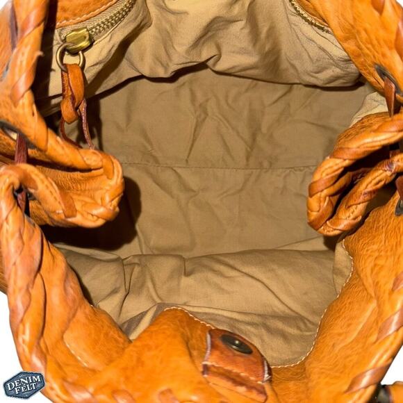 Miu Miu Vintage Brown/Camel Tan Soft Leather Braided Detail Shoulder Bag/Purse - Picture 10 of 12